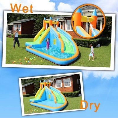 MYTS Inflatable Bounce House Jumping Castle Water Slide Outdoor Indoor For Kids